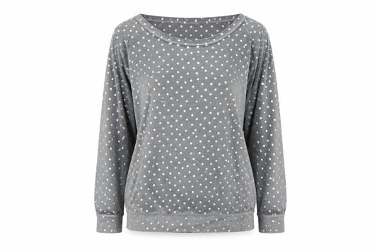 Tu Womens Silver Polka Dot  Pullover Jumper Size 8  - PJ top