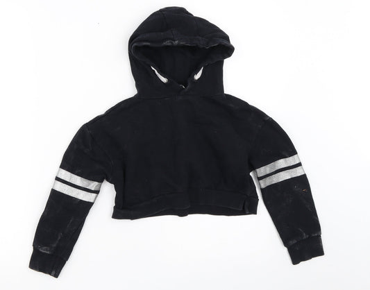 Miss Evie Girls Black   Pullover Hoodie Size 6-7 Years