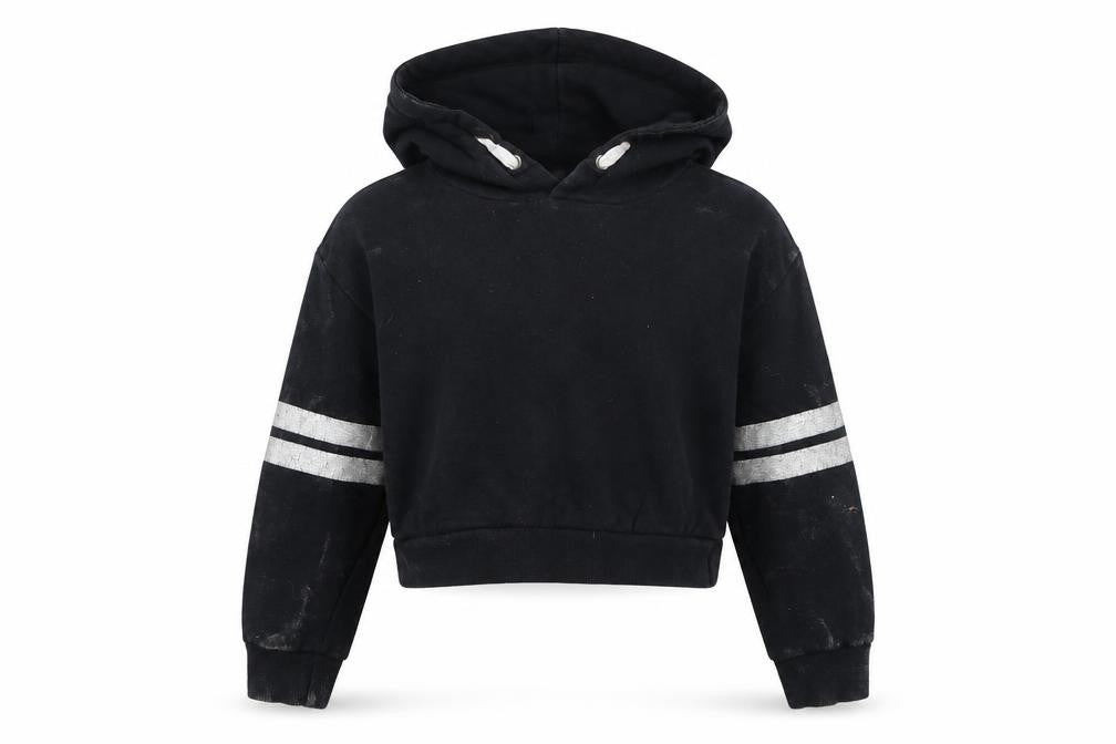 Miss Evie Girls Black   Pullover Hoodie Size 6-7 Years