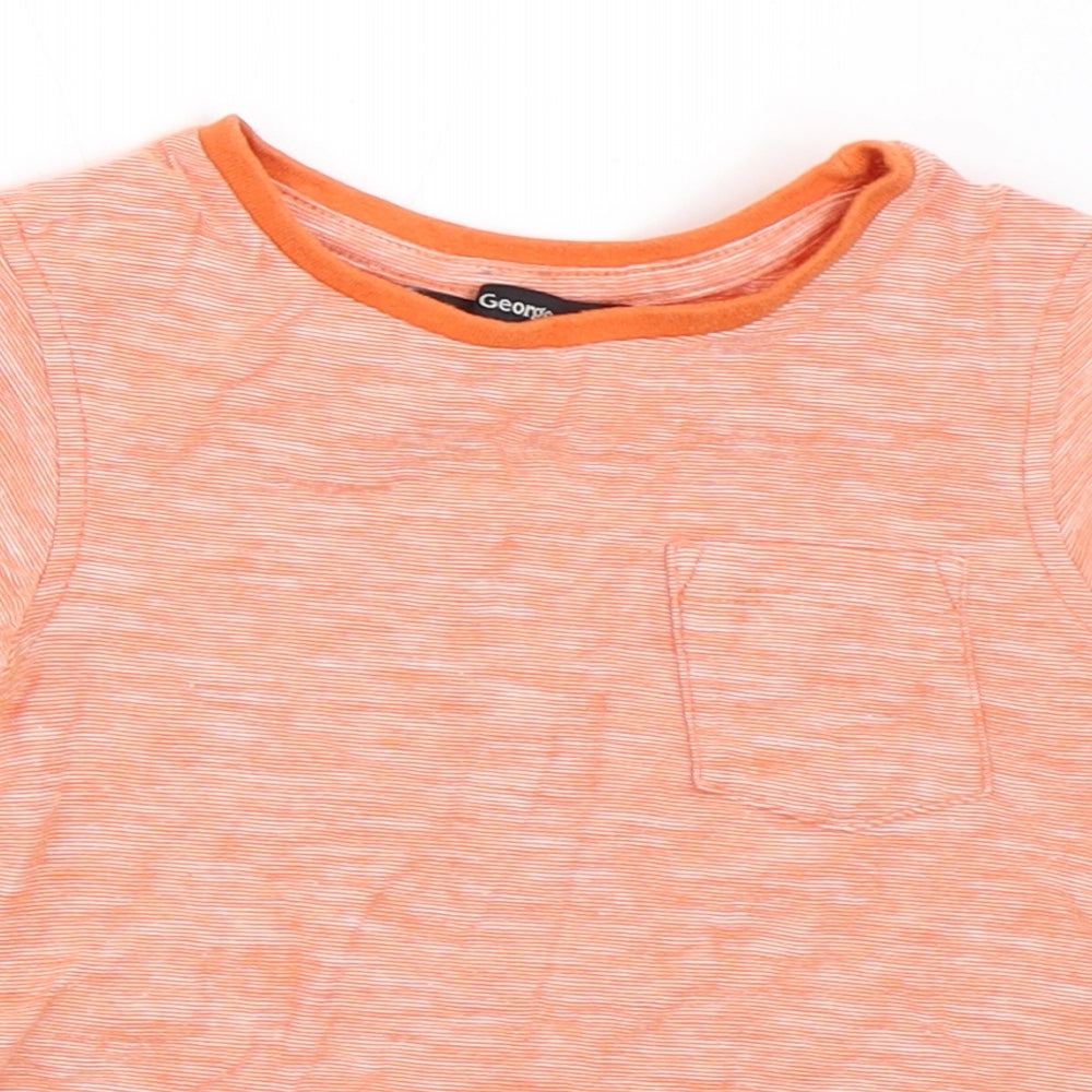 George Boys Orange   Basic T-Shirt Size 12-18 Months