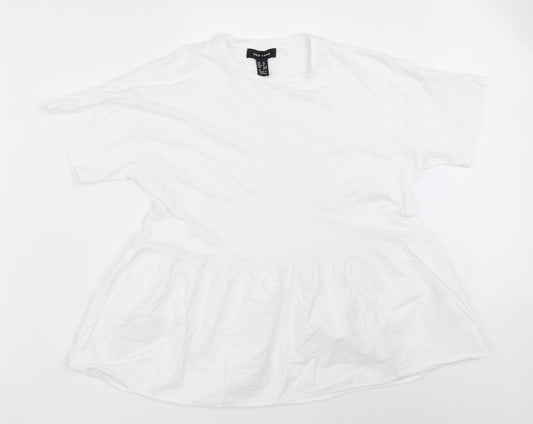 New Look Womens White   Basic T-Shirt Size 10