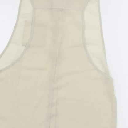 Boohoo  Womens Beige   Basic Button-Up Size 12