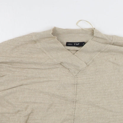 F&F  Womens Beige   Pullover Jumper Size 6