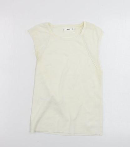 Mango   Womens Ivory   Basic Tank Size S