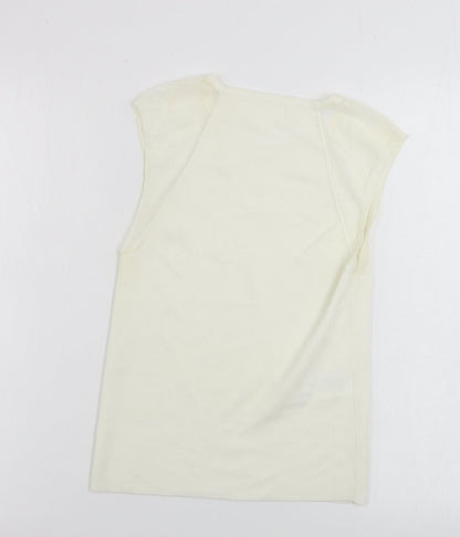 Mango   Womens Ivory   Basic Tank Size S