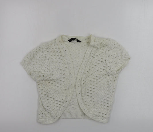 New Look  Womens White   Cardigan Jumper Size 12