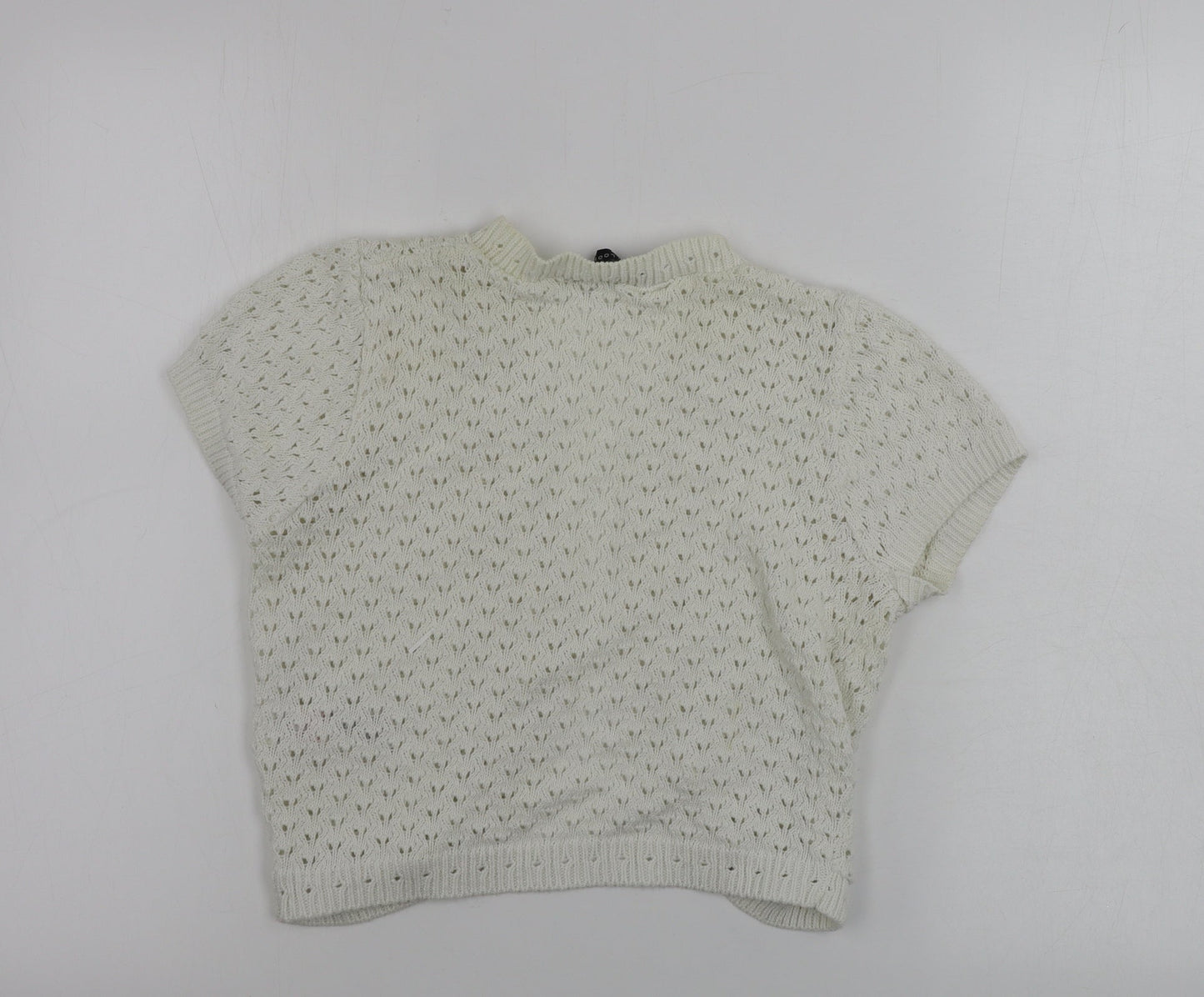 New Look  Womens White   Cardigan Jumper Size 12