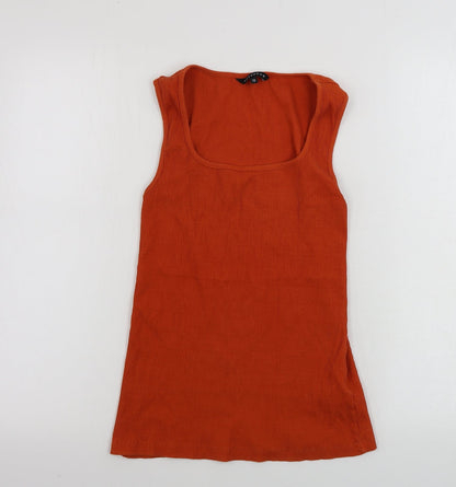 Peacocks Womens Orange   Basic Tank Size 12