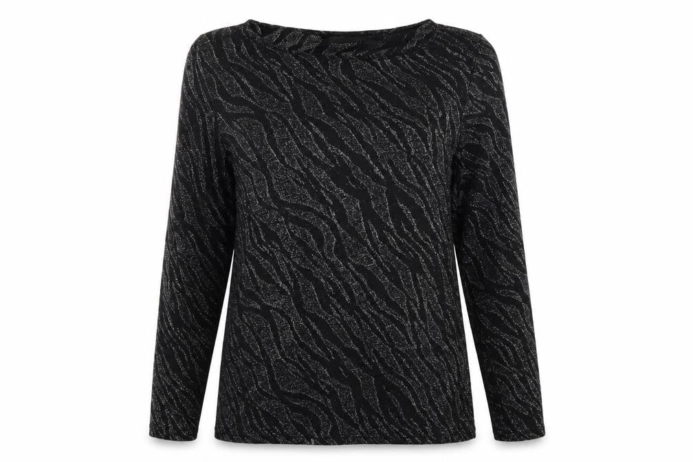 Dorothy Perkins Womens Black Geometric  Basic T-Shirt Size 12