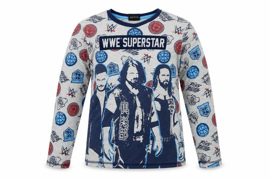 George Girls Grey Geometric  Top Pyjama Top Size 10-11 Years  - wwe