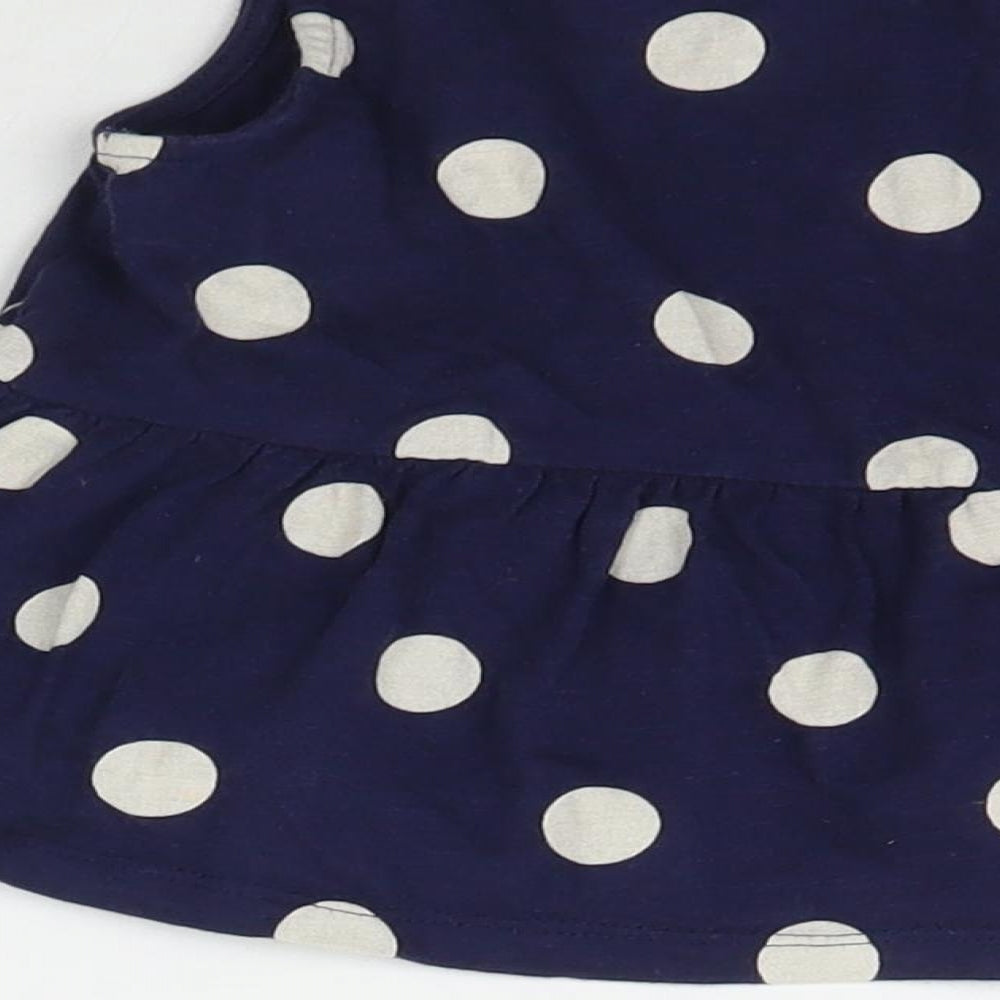 F&F Baby Blue Polka Dot  T-Shirt Dress  Size 18-24 Months