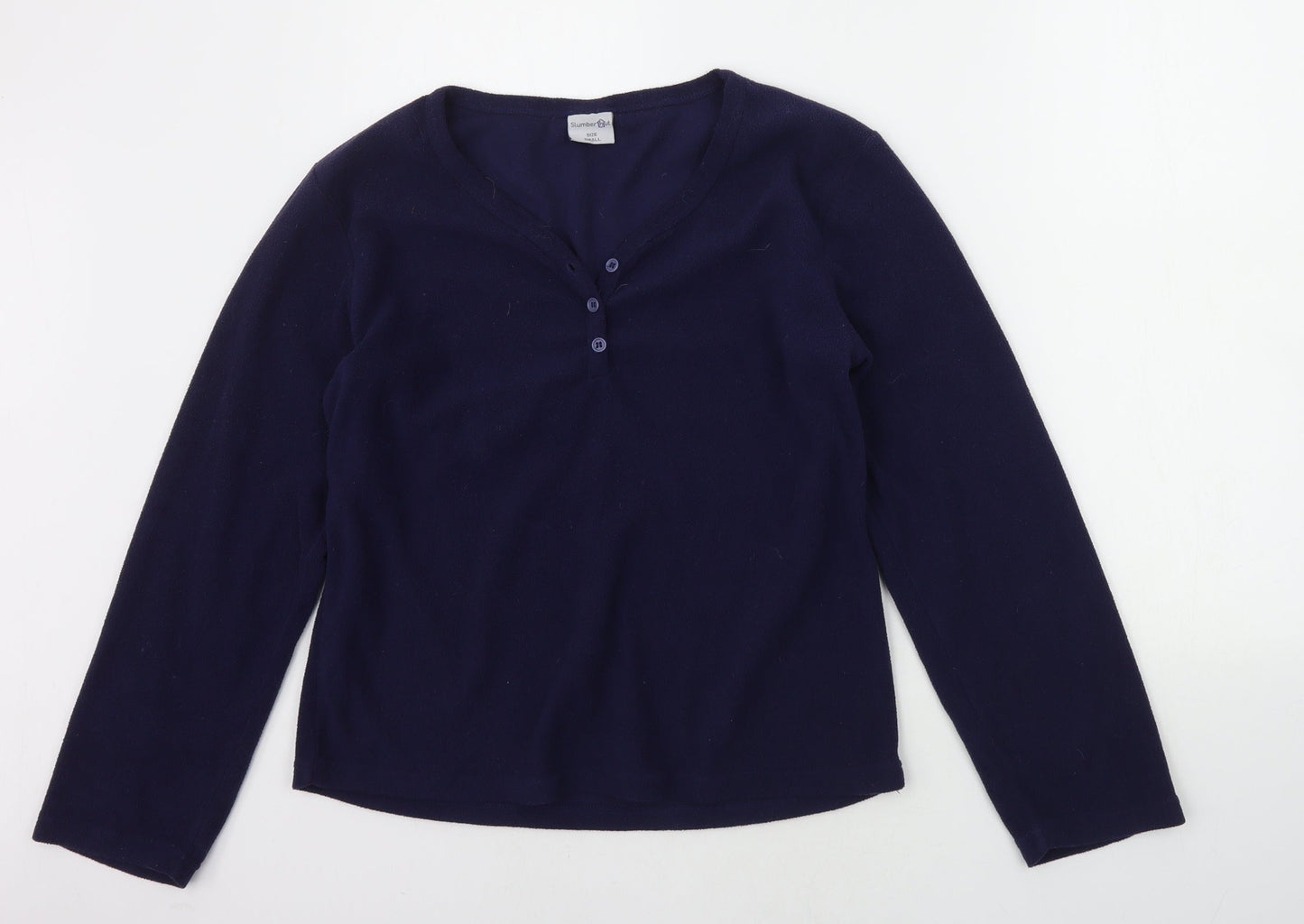 slumber Hut Womens Blue Solid  Top Pyjama Top Size S