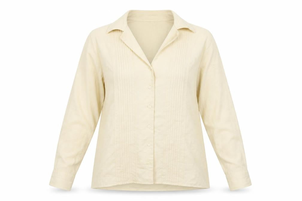 Marks & Spencer Womens Beige   Basic Button-Up Size 12