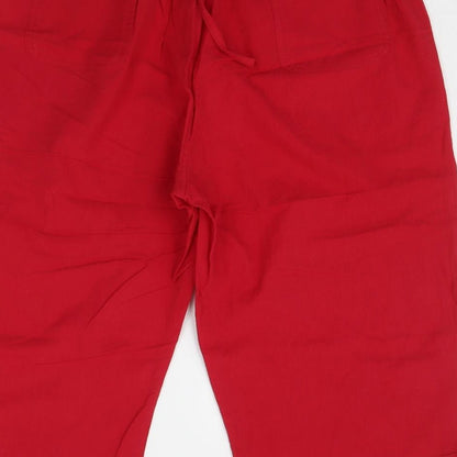 Preworn Womens Red   Trousers  Size 4XL L20 in