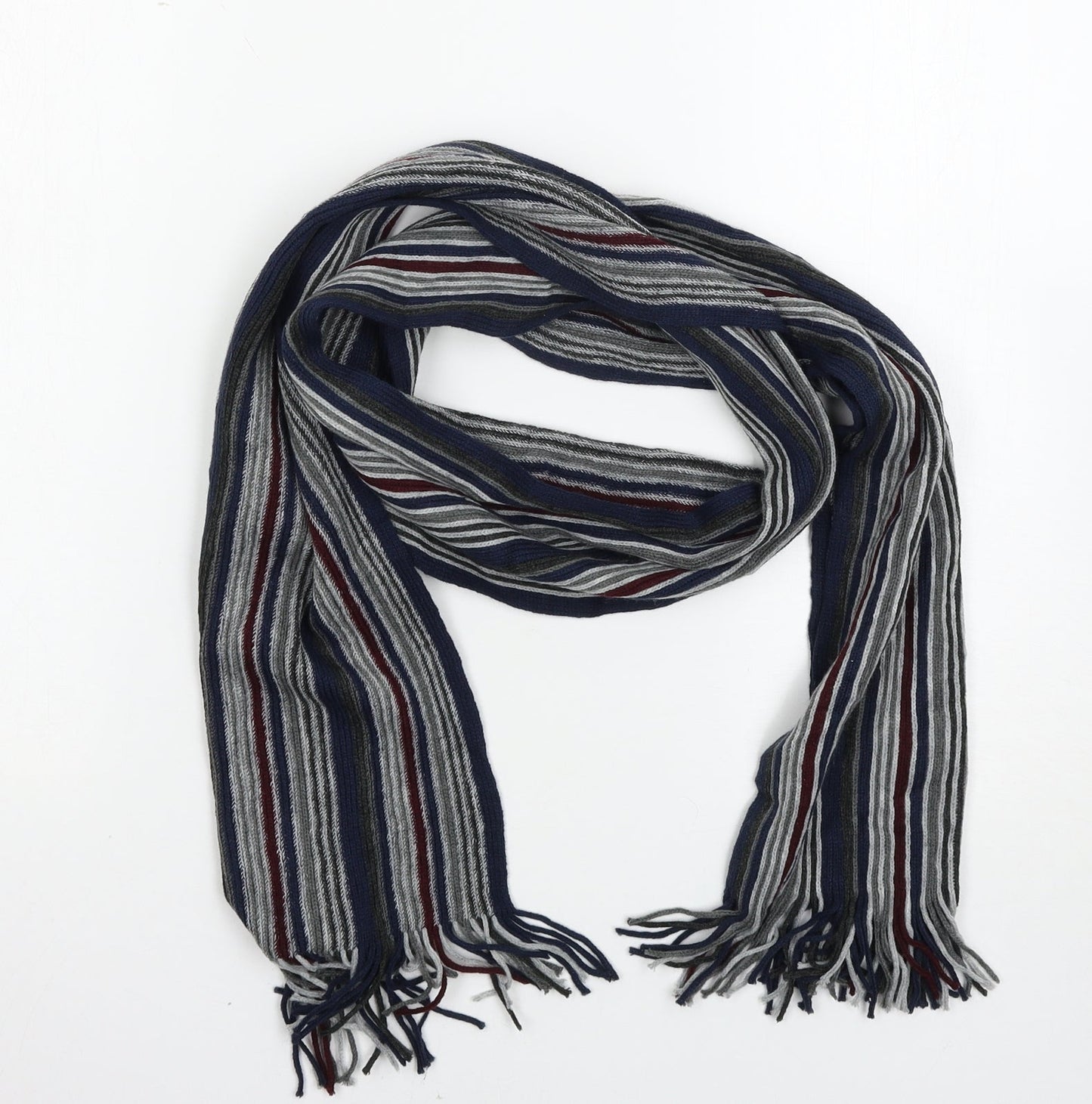 BHS Mens Multicoloured Striped  Scarf  One Size