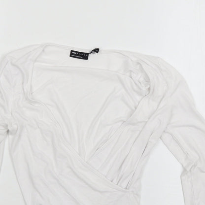 Preloved ASOS Womens White   Basic T-Shirt Size 4 - Detail