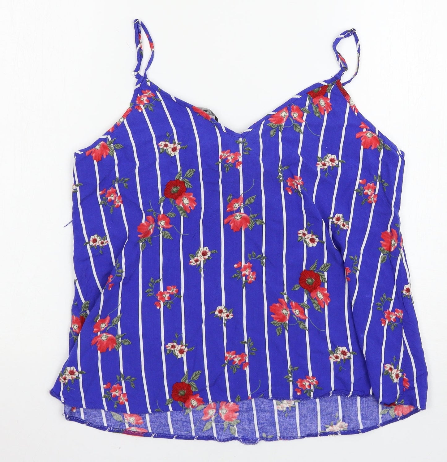 George Womens Blue Floral  Basic Tank Size 14