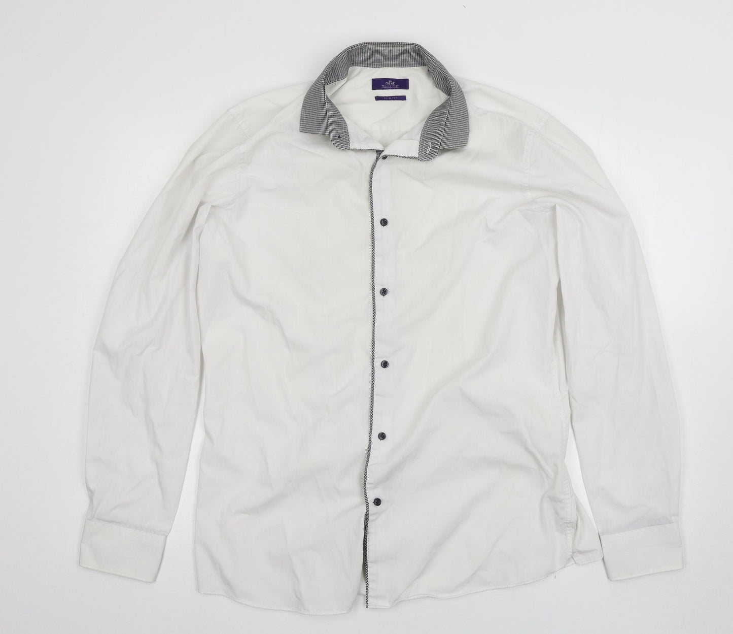 NEXT Mens White    Button-Up Size 16