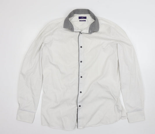 NEXT Mens White    Button-Up Size 16