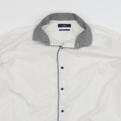 Preloved NEXT Mens White    Button-Up Size 16 - Detail