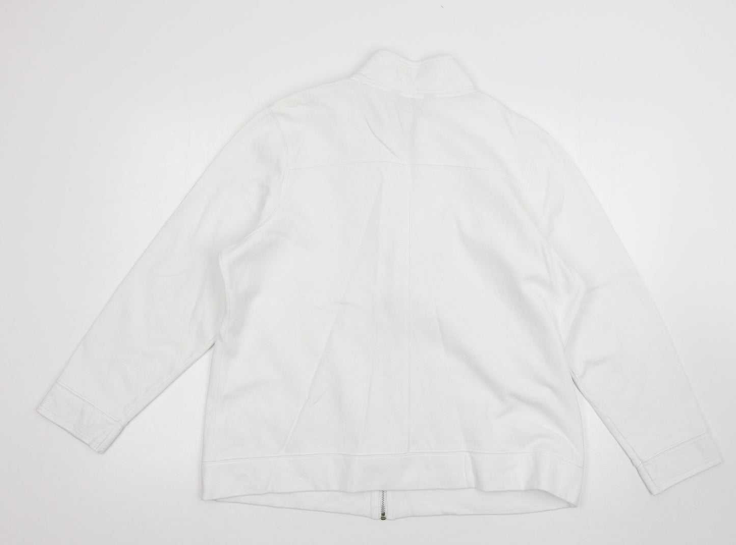 Debenhams Womens White   Full Zip Jumper Size 18