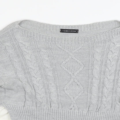 Cameo Rose Womens Grey Pullover Jumper Size M