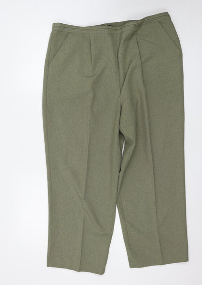 Bonmarché Womens Green Trousers Size 18 L25 in