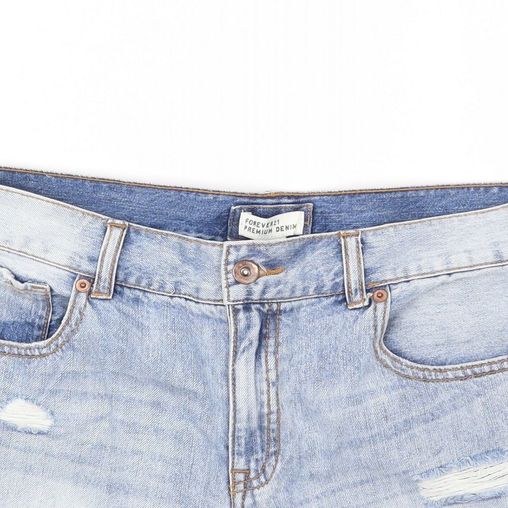 Forever21 Womens Blue   Cut-Off Shorts Size 30