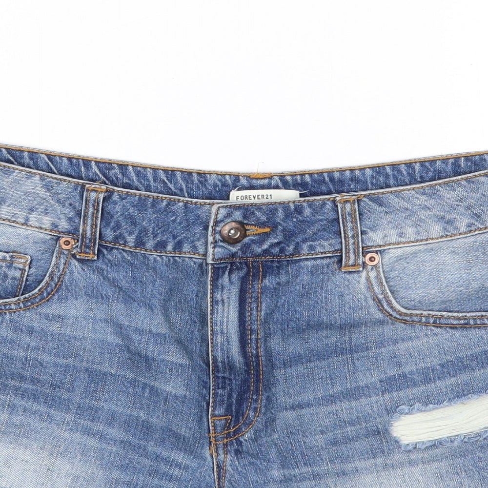 Forever21 Womens Blue   Cut-Off Shorts Size 30