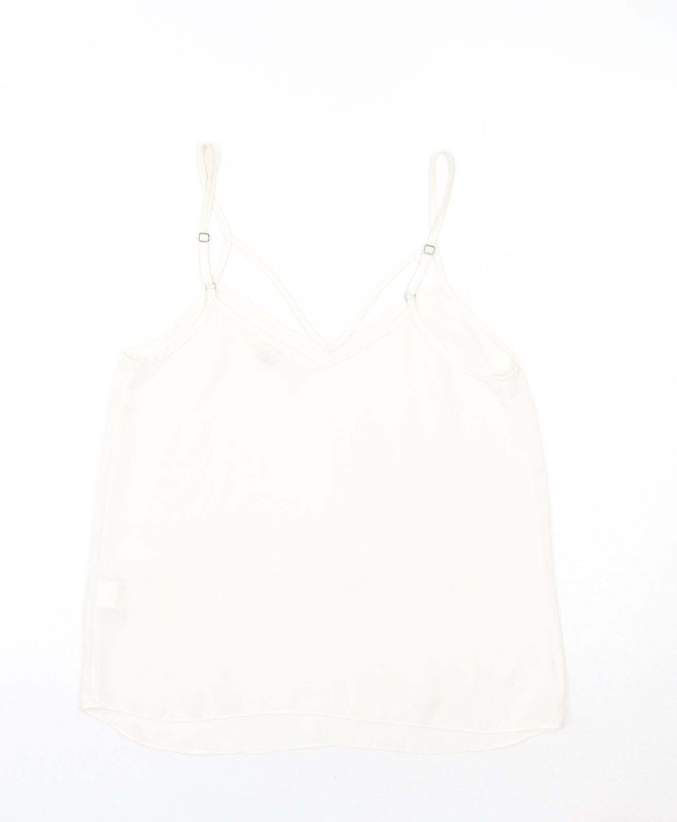 River Island Womens White   Basic Tank Size 6