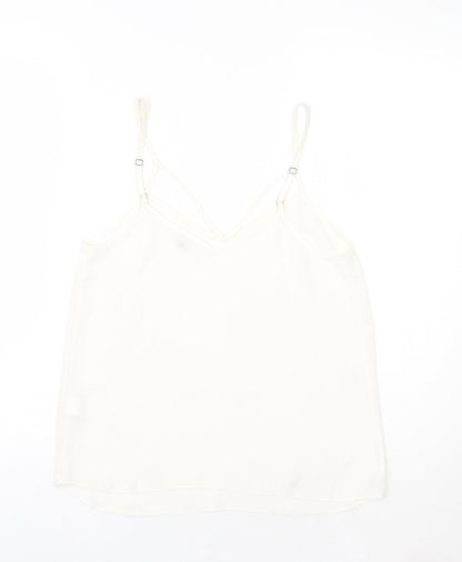 River Island Womens White   Basic Tank Size 6