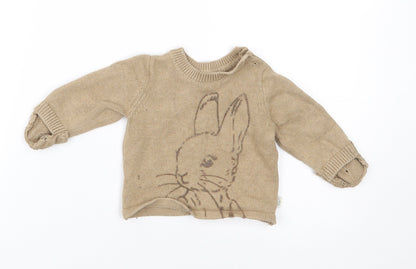 Marks & Spencer Baby Brown   Pullover Jumper Size 0-3 Months