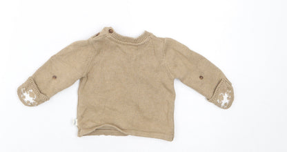 Marks & Spencer Baby Brown   Pullover Jumper Size 0-3 Months