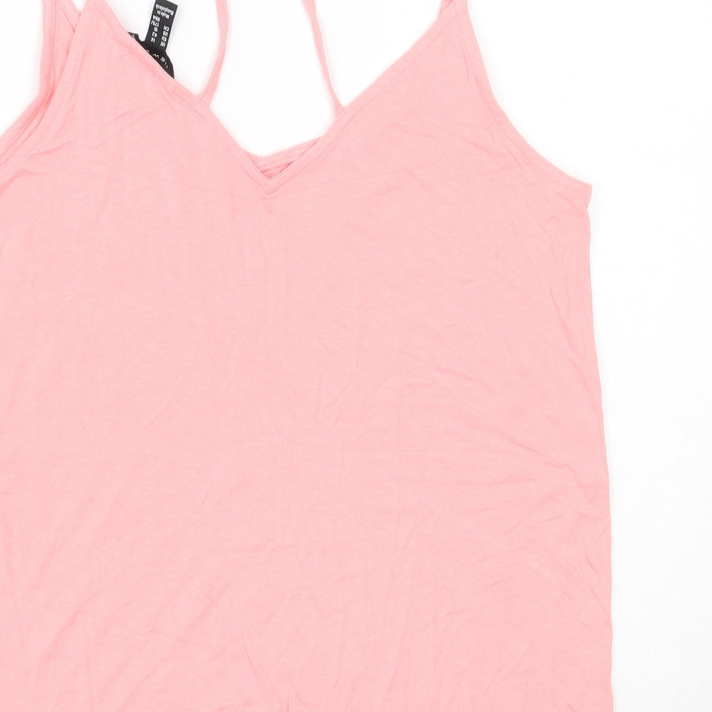 Newlook Womens Pink   Basic Tank Size 14