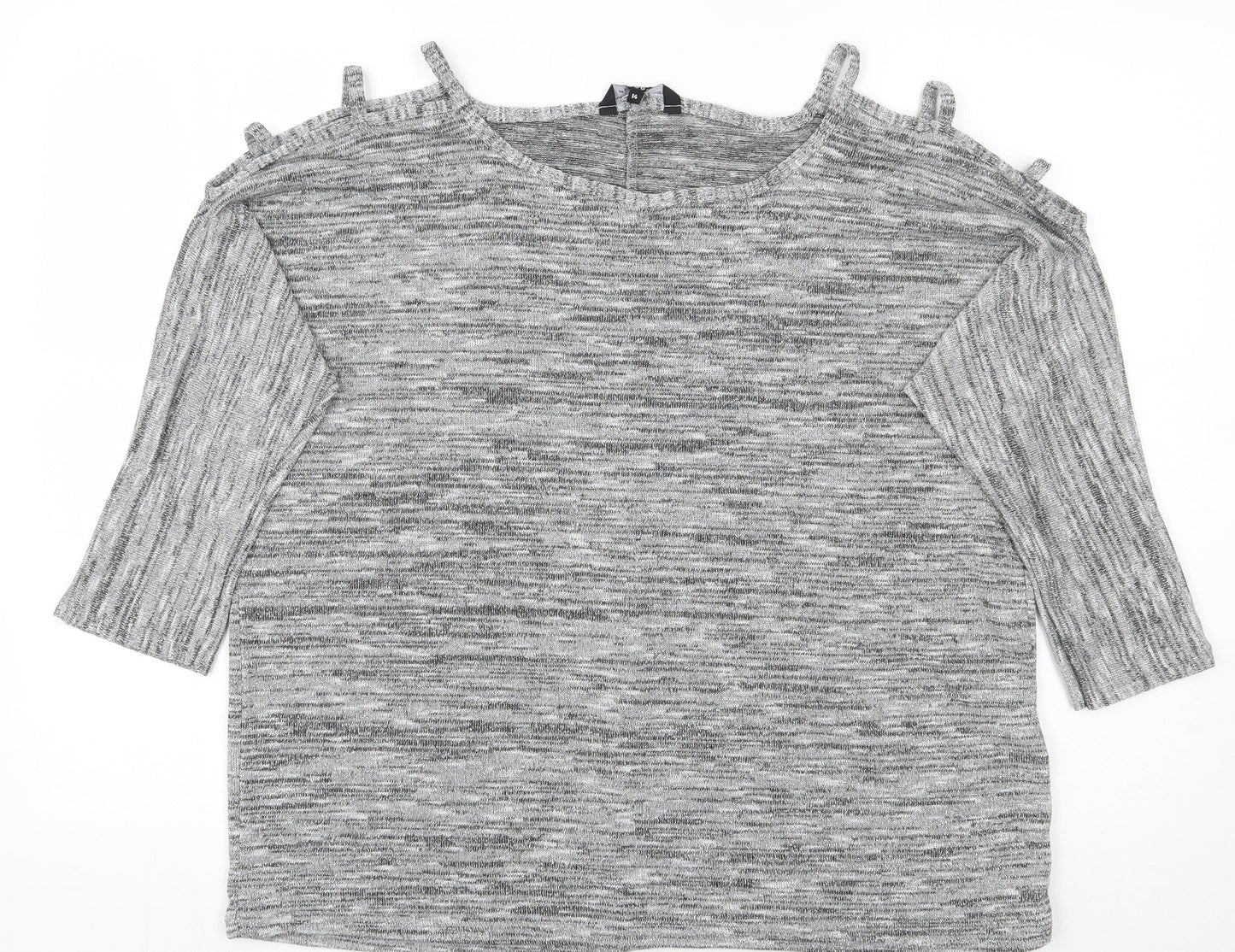 Peacocks Womens Grey   Basic T-Shirt Size 14