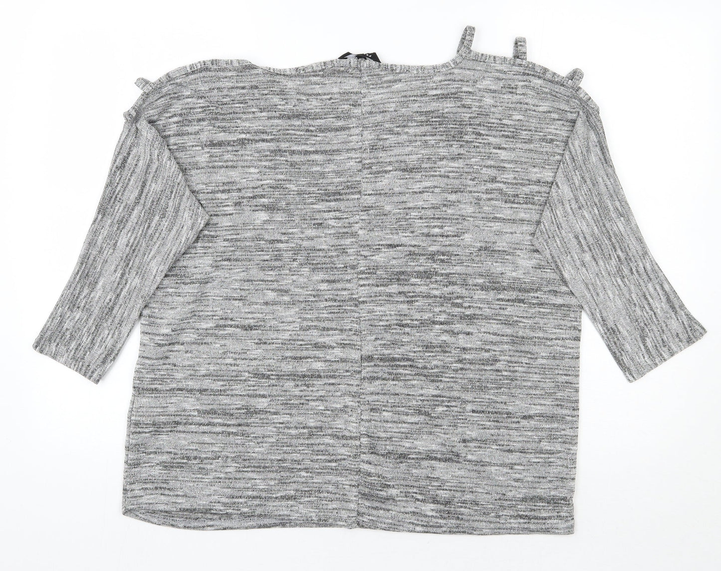 Peacocks Womens Grey   Basic T-Shirt Size 14