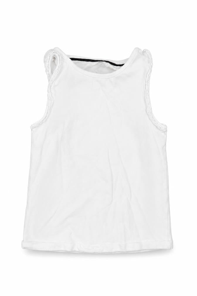 George Girls White   Basic Tank Size 5-6 Years