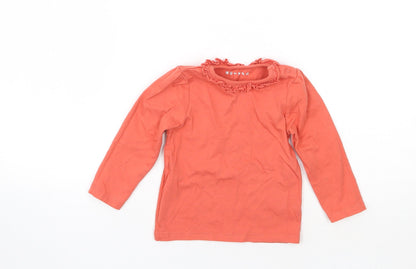Nutmeg Girls Orange   Basic T-Shirt Size 9-12 Months