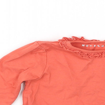 Nutmeg Girls Orange   Basic T-Shirt Size 9-12 Months