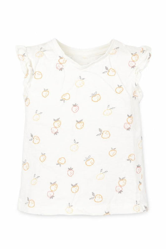 George Girls Ivory Geometric  Basic T-Shirt Size 3-4 Years