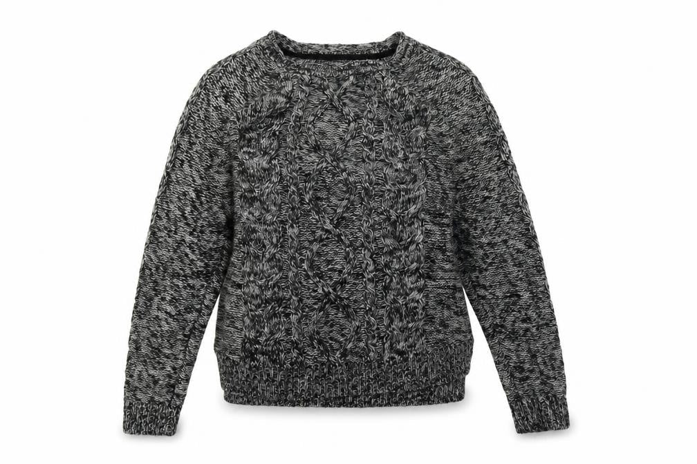 F&F Womens Grey  Knit Pullover Sweatshirt Size 12