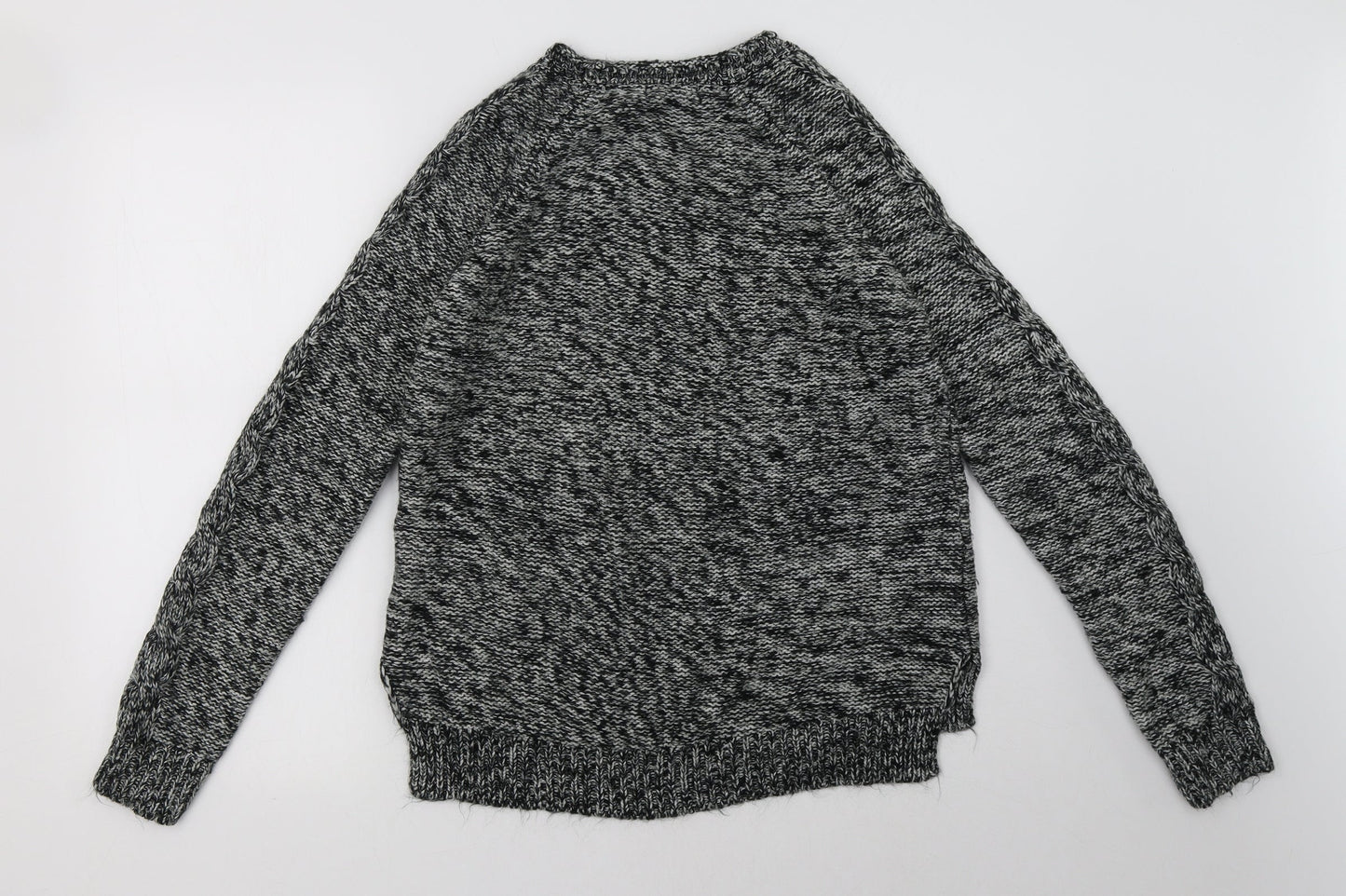 F&F Womens Grey  Knit Pullover Sweatshirt Size 12