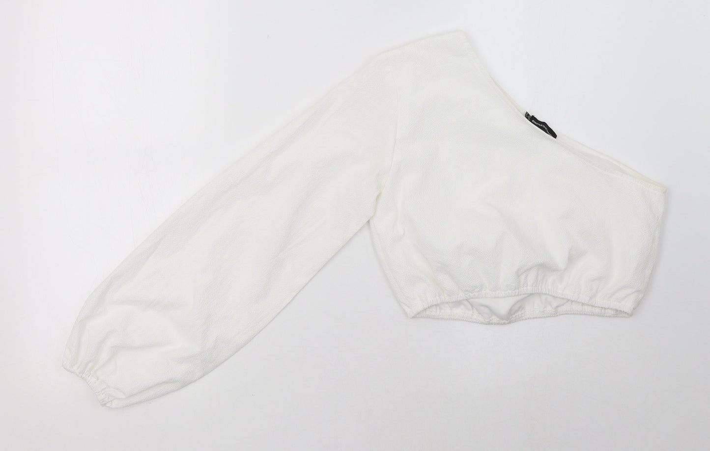 PRETTYLITTLETHING Womens White   Cropped Blouse Size 8