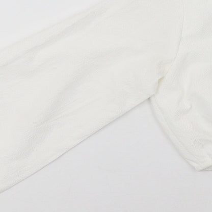 PRETTYLITTLETHING Womens White   Cropped Blouse Size 8