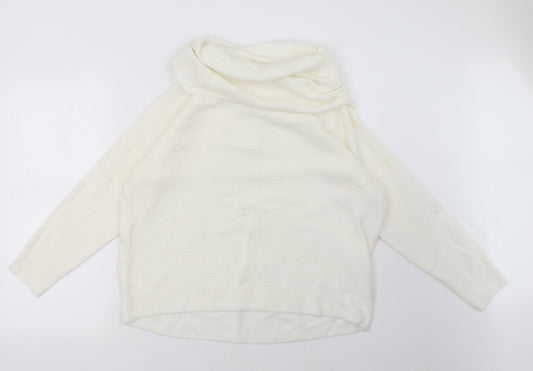 Peacocks Womens White   Pullover Sweatshirt Size S