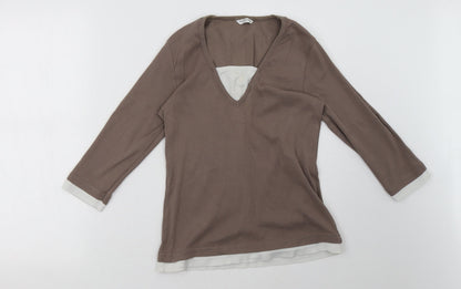 Editions Womens Brown   Pullover Sweatshirt Size 10
