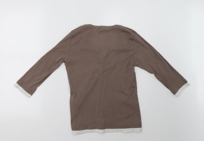 Editions Womens Brown   Pullover Sweatshirt Size 10