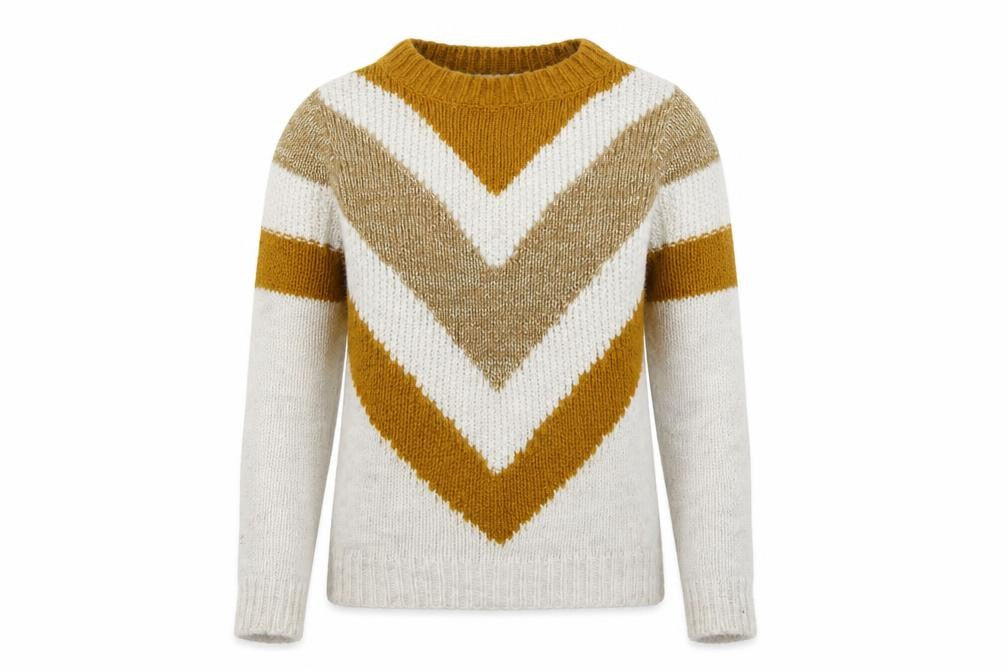 Sainsburys Womens White Striped  Pullover Sweatshirt Size 6