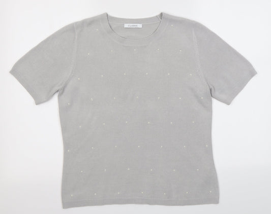 M&S Womens Grey   Pullover Jumper Size 12