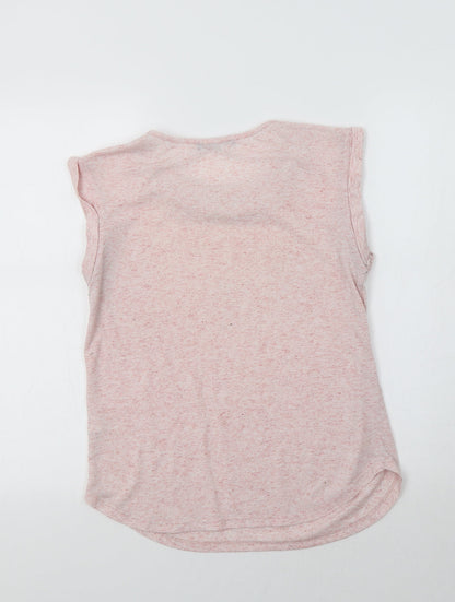 Preloved Primark Womens Pink   Basic Blouse Size 8  - Embellished Collar - Back